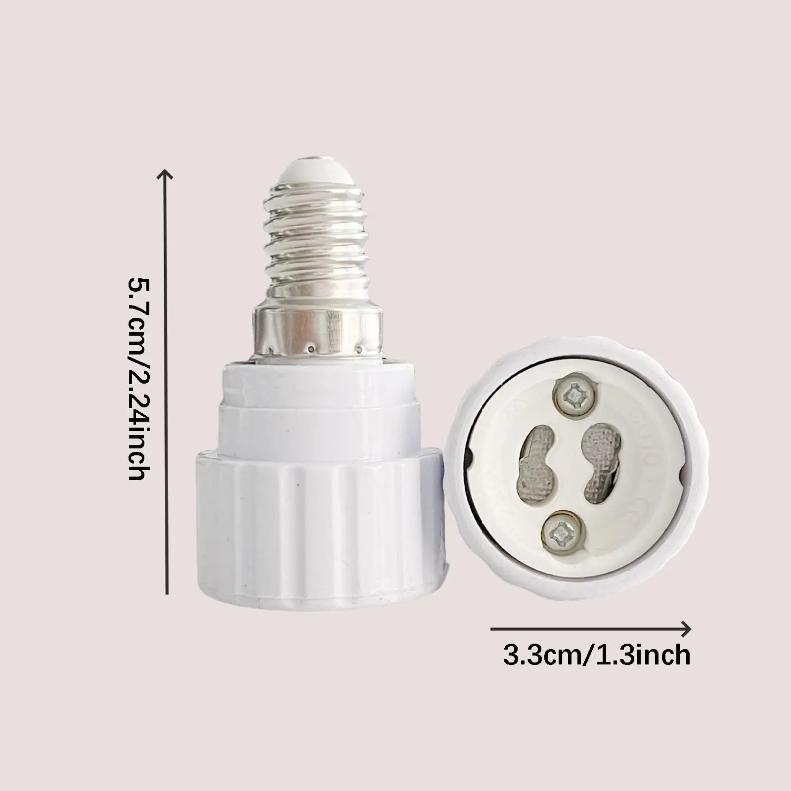 E14 to GU Light Socket Converter ABS Plastic Lamp Holder Adapter for LED Bulbs Space Saving Design Reliable Daily Use