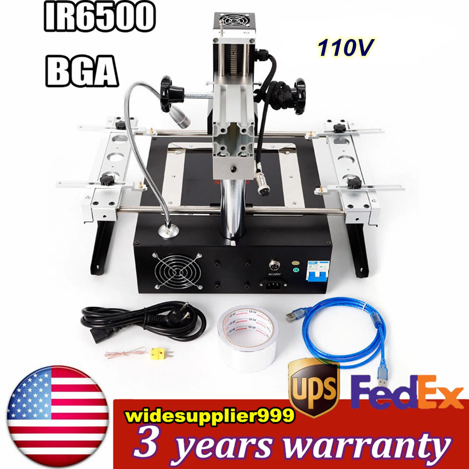 R6500 BGA Reballing Machine Rework Station BGA Rework Workstation Infrared Solder Welder System Welding Equipment 1250W