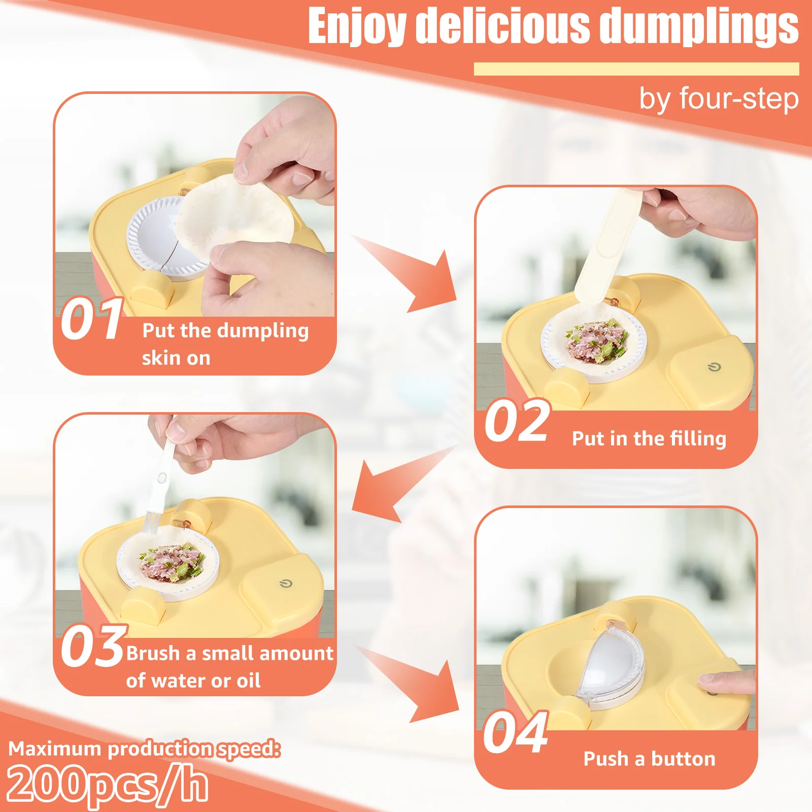 Electric Dumpling Maker Automatic Dumpling Machine Ravioli Maker for Kitchen Gadget Hands-Freeing Artifact Fast Dumpling Maker