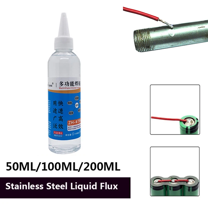 50ml/100ml/200ml Stainless Steel Copper nickel Liquid Flux Soldering Non-toxic Paste Flux Liquid Solders Tool Quick Welding