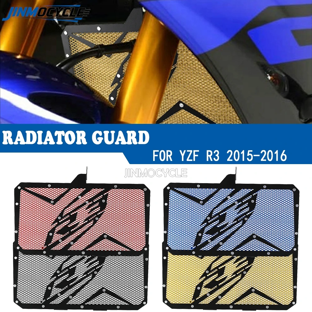 

For Yamaha YZFR3 YZF-R3 2015-2017 2018 2019 2020 2021 2022 2023 2024 2025 2026 YZF R3 Motorcycle Radiator Guard Protector Cover