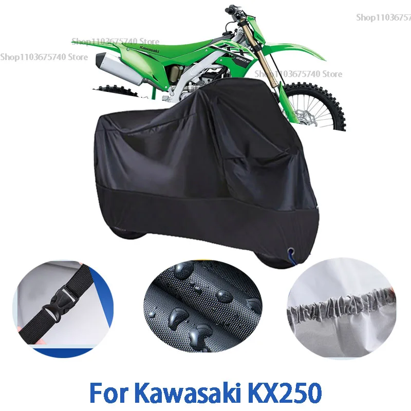 

Motorcycle Full Covers For Kawasaki KX250 Car Outdoors Sun Protection Dust No Ear Thickened Oxford Clothcover Accessories