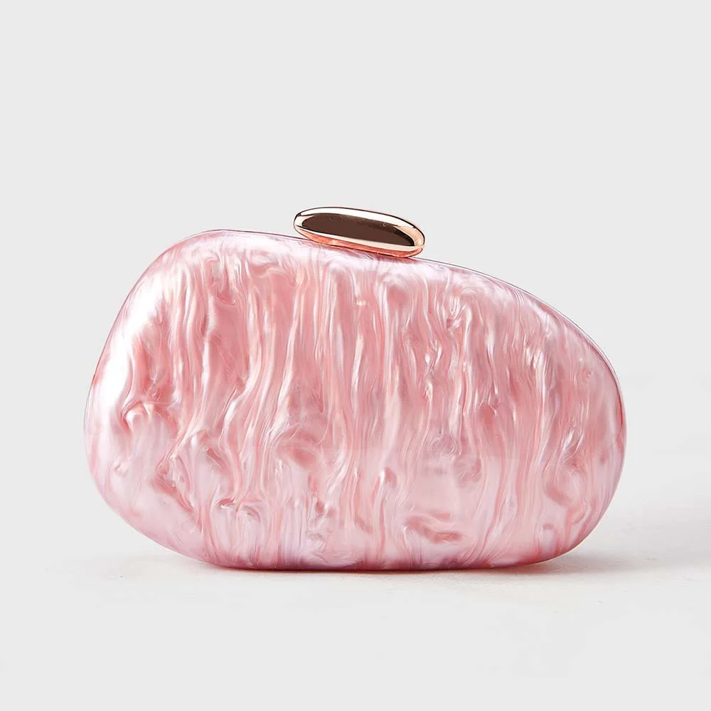 

New Brand Female Lady Egg Shape Clutch Bag Acrylic Purse Women Wedding Evening Party Cute Lady Ivory Pearl Mini Purse Handbag