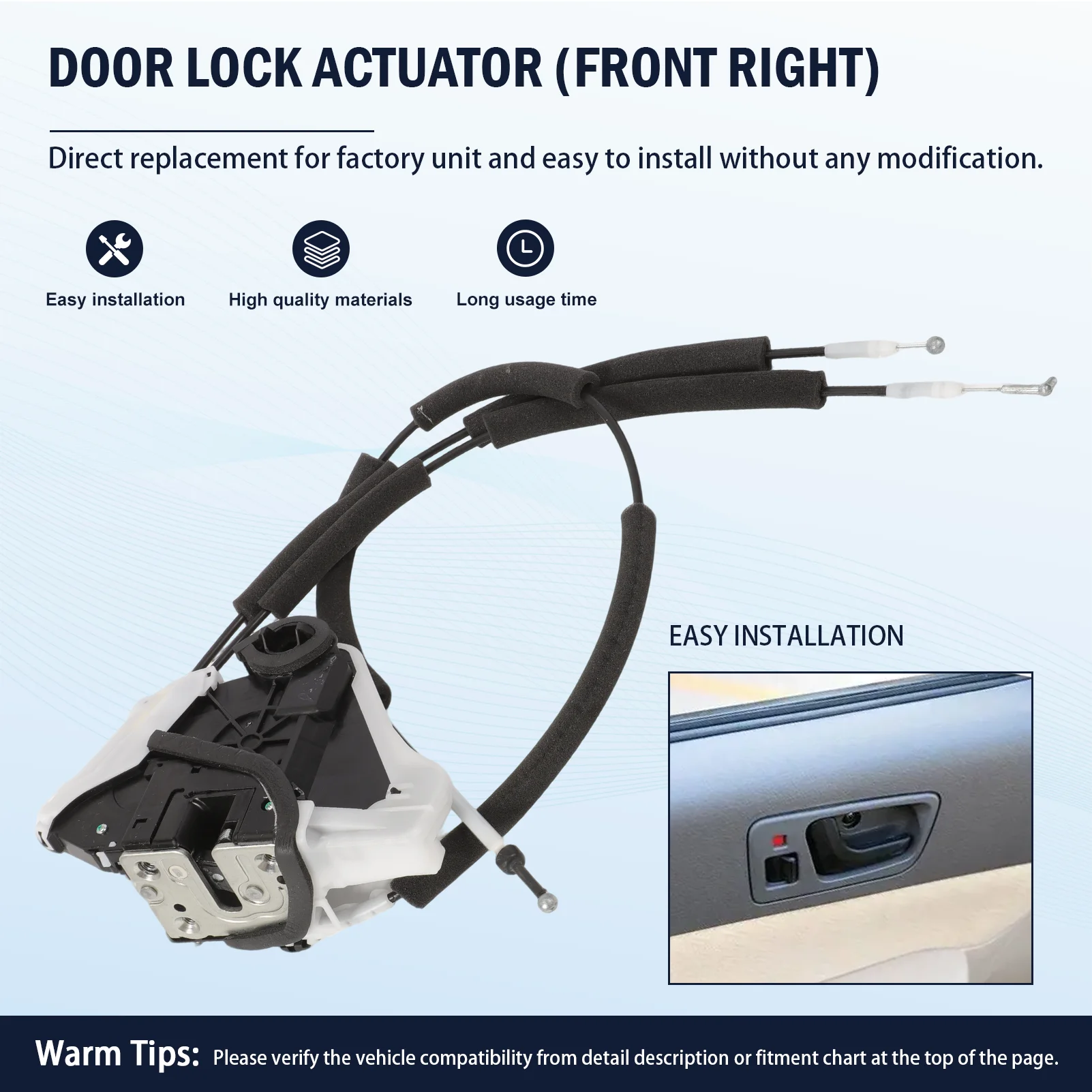 

805006LB0A Door Lock Latch Actuator Front Right Passenger Side for Nissan Vehicles - Sentra 2020 2021 2022 2023 2024