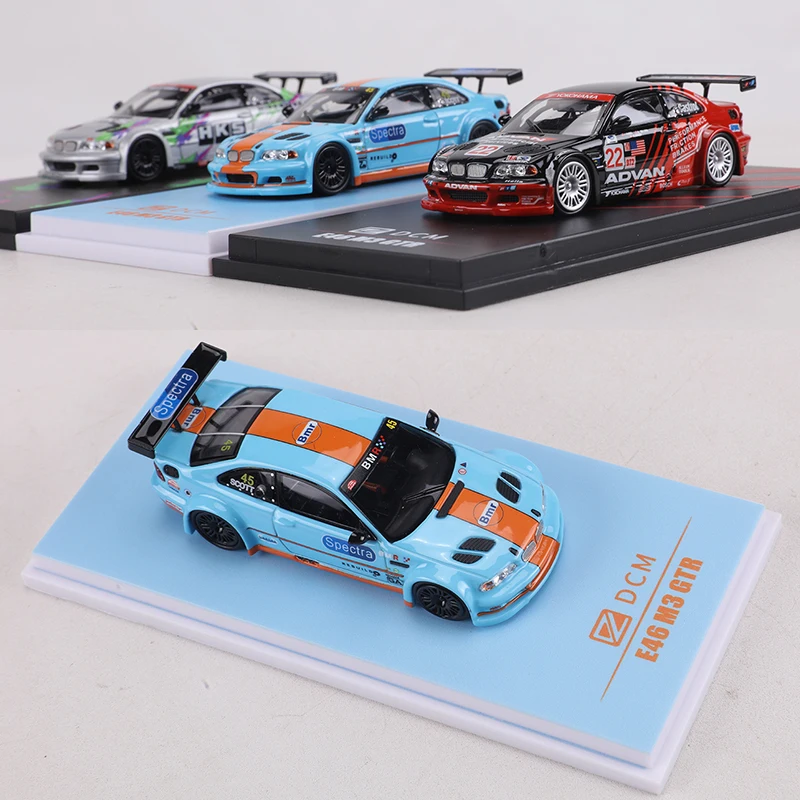

DCM 1:64 E46 M3 GTR Gulf/HKS/Advan Die-cast simulation alloy car model toy