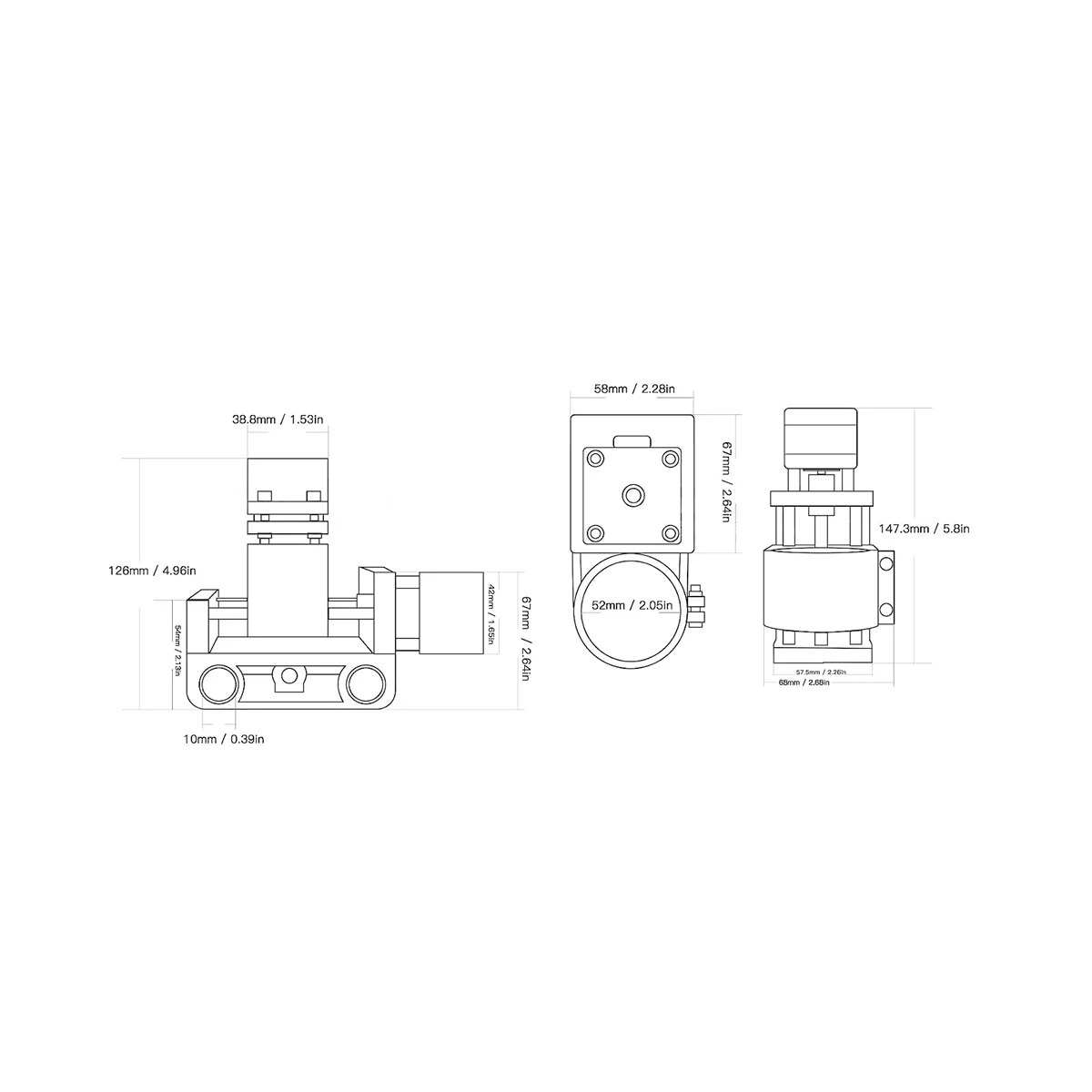 Imagem -02 - Cnc z Eixos Eixo Motor Mount 52 mm de Diâmetro Suporte Estável e Confiável para Genmitsu 3018 Pro Preto