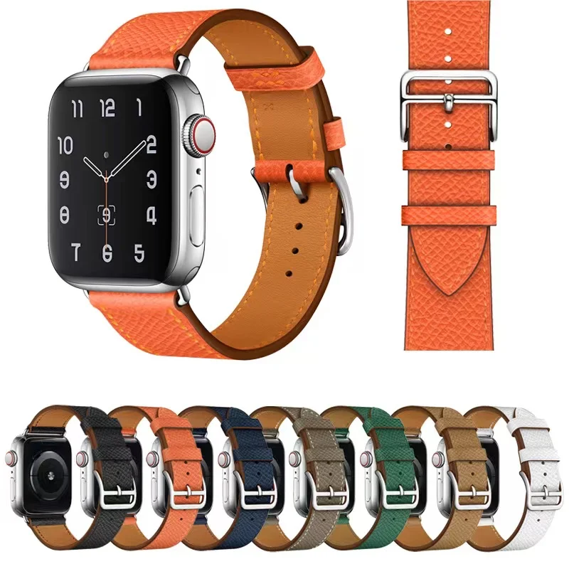 Leather strap for Apple Watch Ultra 9 8 7 45mm 41mm Comfortable sports bracelet wristband for iWatch 6 5 4 3 SE 44mm 40mm 42mm
