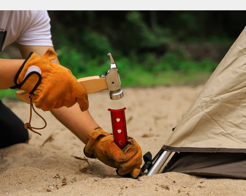 Outdoor Portable Aluminum Alloy Beach Nails Ultra Light U-shaped Camping Nails Beach Canopy Tent Windproof Floor Nails Camping view 5
