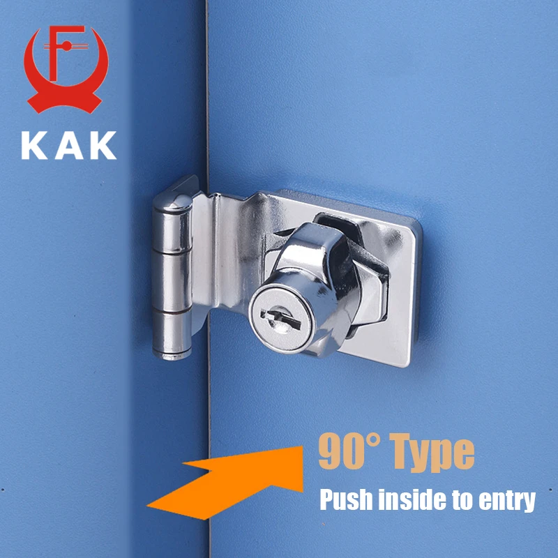 KAK 2.5-4 بوصة لكمة خالية غلق بمشبك مزلاج مع قفل باب من سبائك الزنك قفل أقفال أدراج صندوق البريد خزانة مكتب خزانة قفل الأمان #4