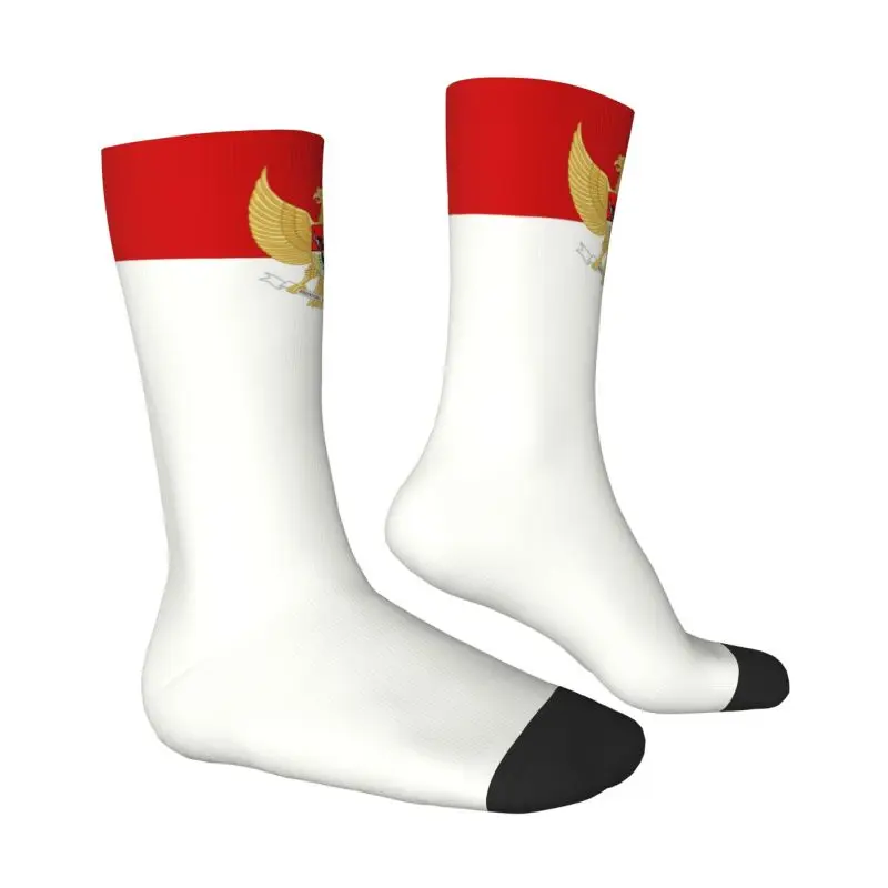 Indonesia Flag Dress Socks Mens Womens Warm Funny Novelty National Emblem Crew Socks