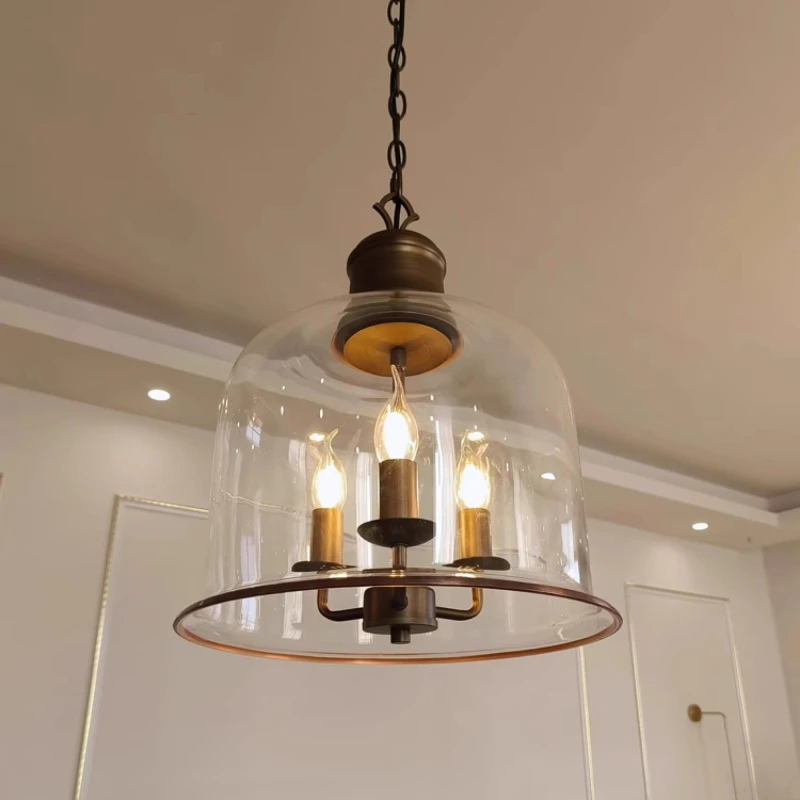 مطعم الثريا الأمريكية الرجعية مدخل الممر الممر قلادة ضوء غرفة نوم بار مصمم الفن زجاج إبداعي مصابيح معلقة