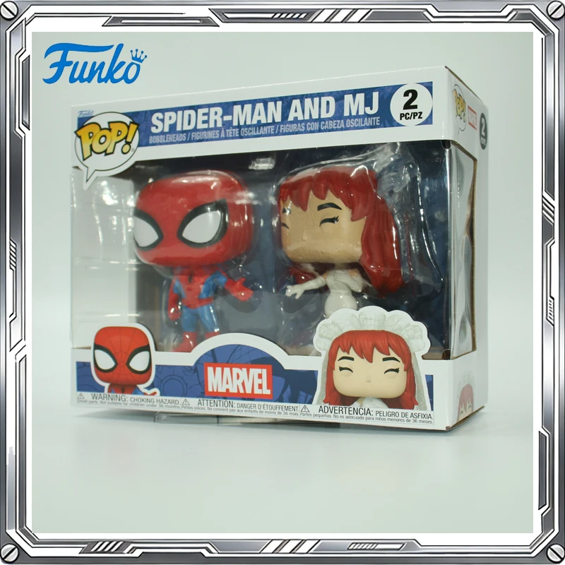 

Коллекционные фигурки Funko POP Original Marvel: Человек-паук и Мэри Джейн в свадебных платьях, игрушки, подарки, модели