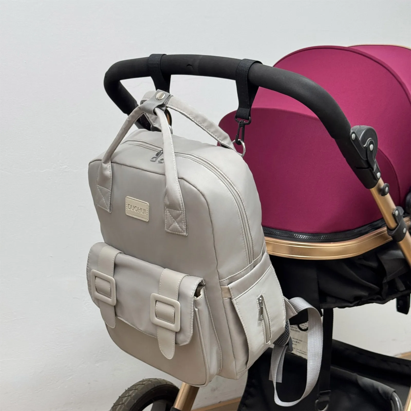 

Personality Fashion Multi-functional Waterproof Mother and Child Bag Large Capacity with Baby Out of The Street Backpack