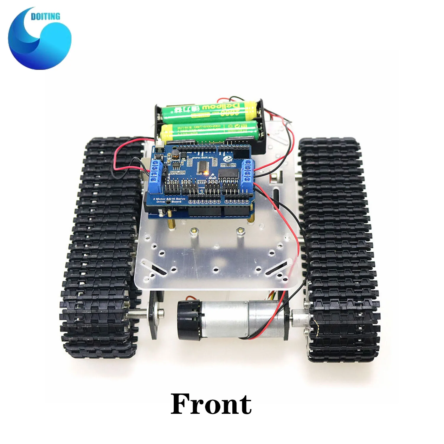 Mini T100 Crawler Robot tanque chasis de coche con Nodemcu inalámbrico WiFi controlador Kit de orugas Robot competición DIY RC kit de juguete