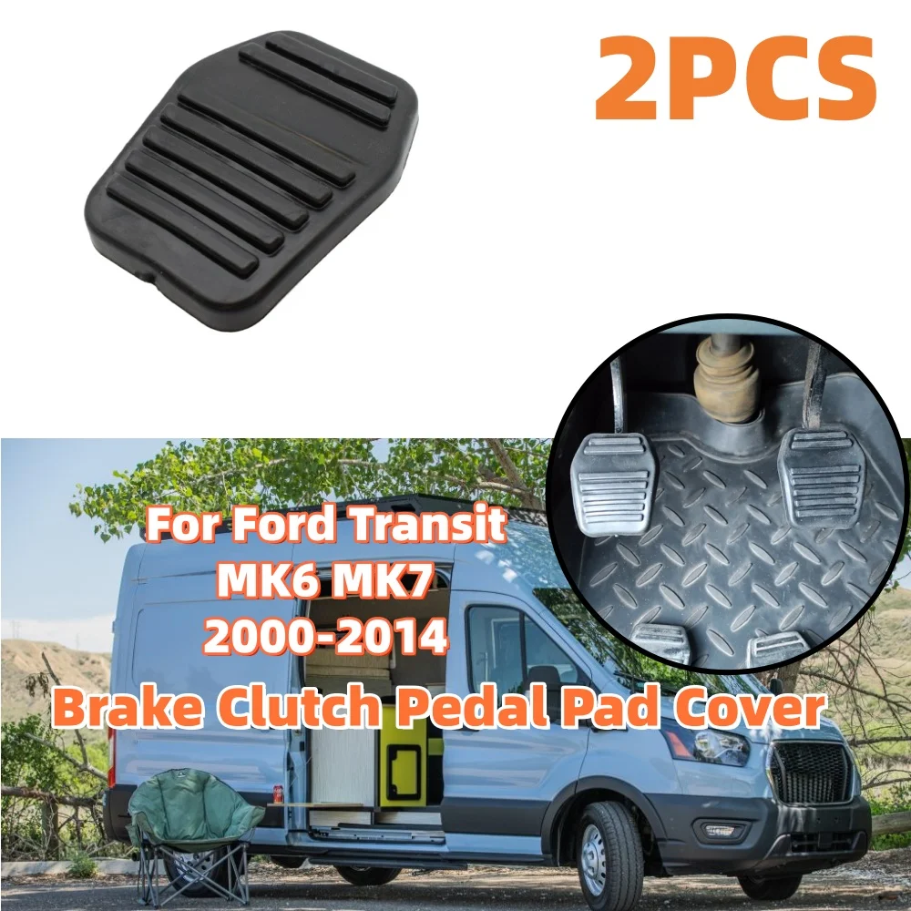 

2 шт., накладка на педаль сцепления, накладка на педаль тормоза, аксессуары для педали тормоза для автофургона 6789917 для Ford Transit MK6 MK7 2000-2014