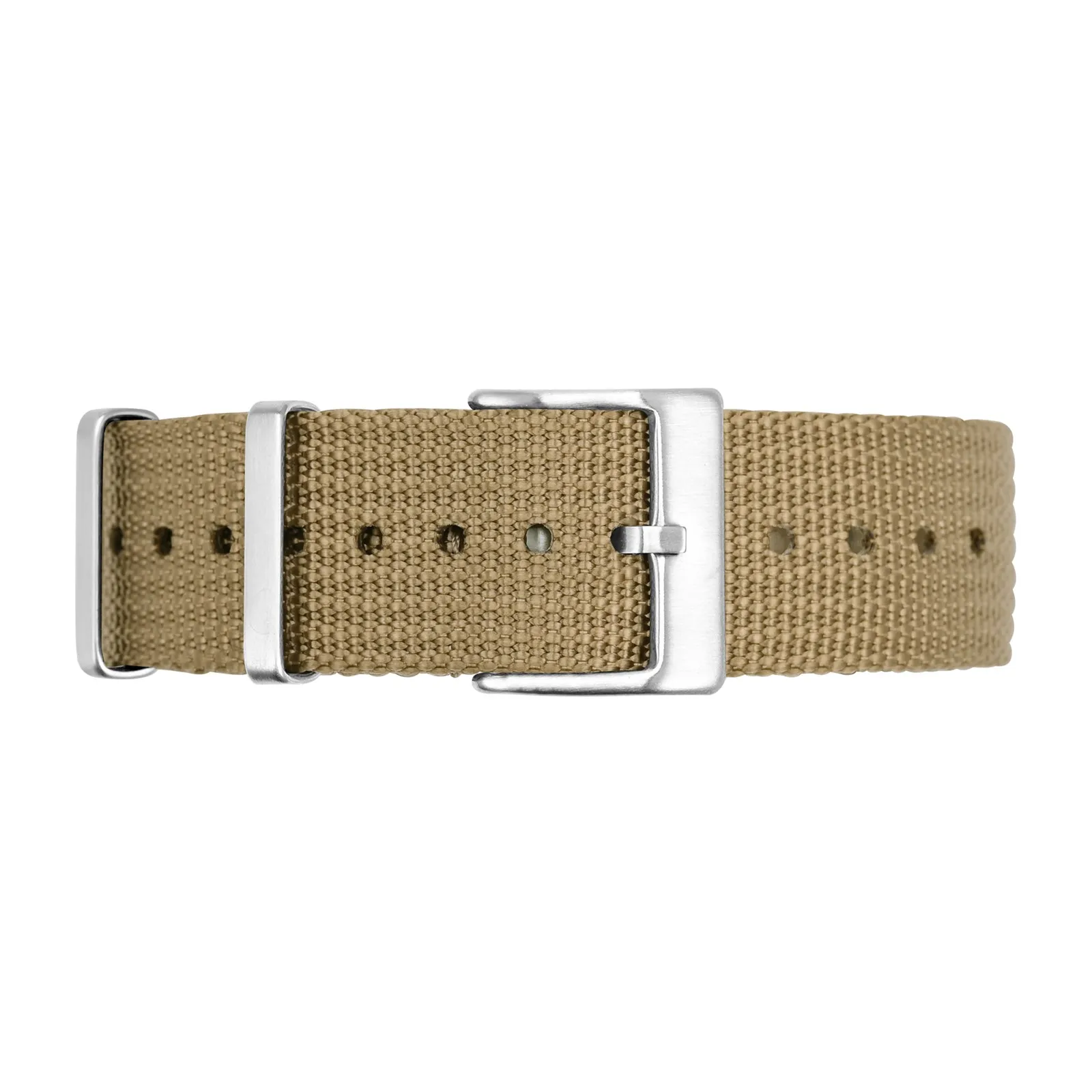 BISONSTRAP Cinturino per orologio da uomo 18mm 20mm 22mm Cinturino in nylon monopezzo regolabile e di ricambio Accessori per orologi Fibbia in argento