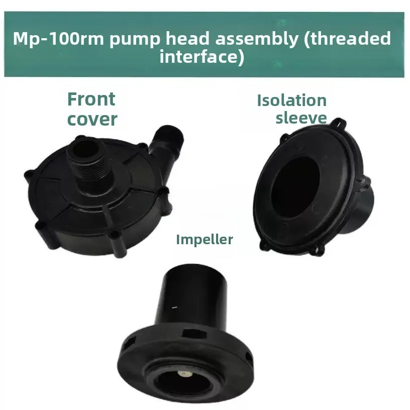 MD/MP100RM Magnetic Circulation Pump Head Thread Full Set of Accessories Impeller Front Cover Isolation Sleeve Acid-base Pump