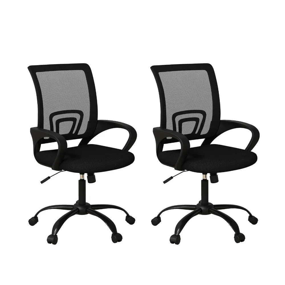 Ergonomic Office Chairs Set of 2, Rolling Conference Room Chairs with Wheel, Mesh Computer Desk Chair with 360° Swivel