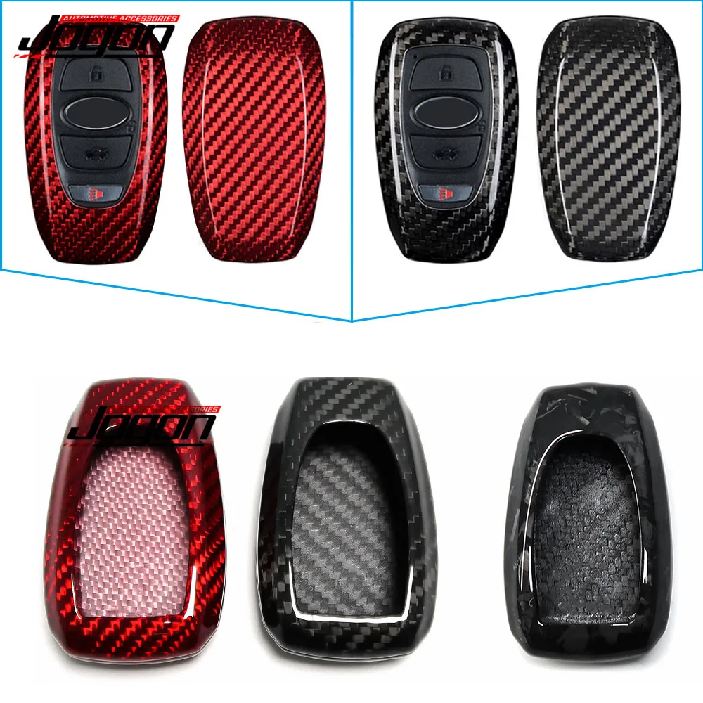 Carbon Fiber Key Cover For Subaru Imprezza Outback Forester WRX XV Crosstrek Car Key Case Holder Protection