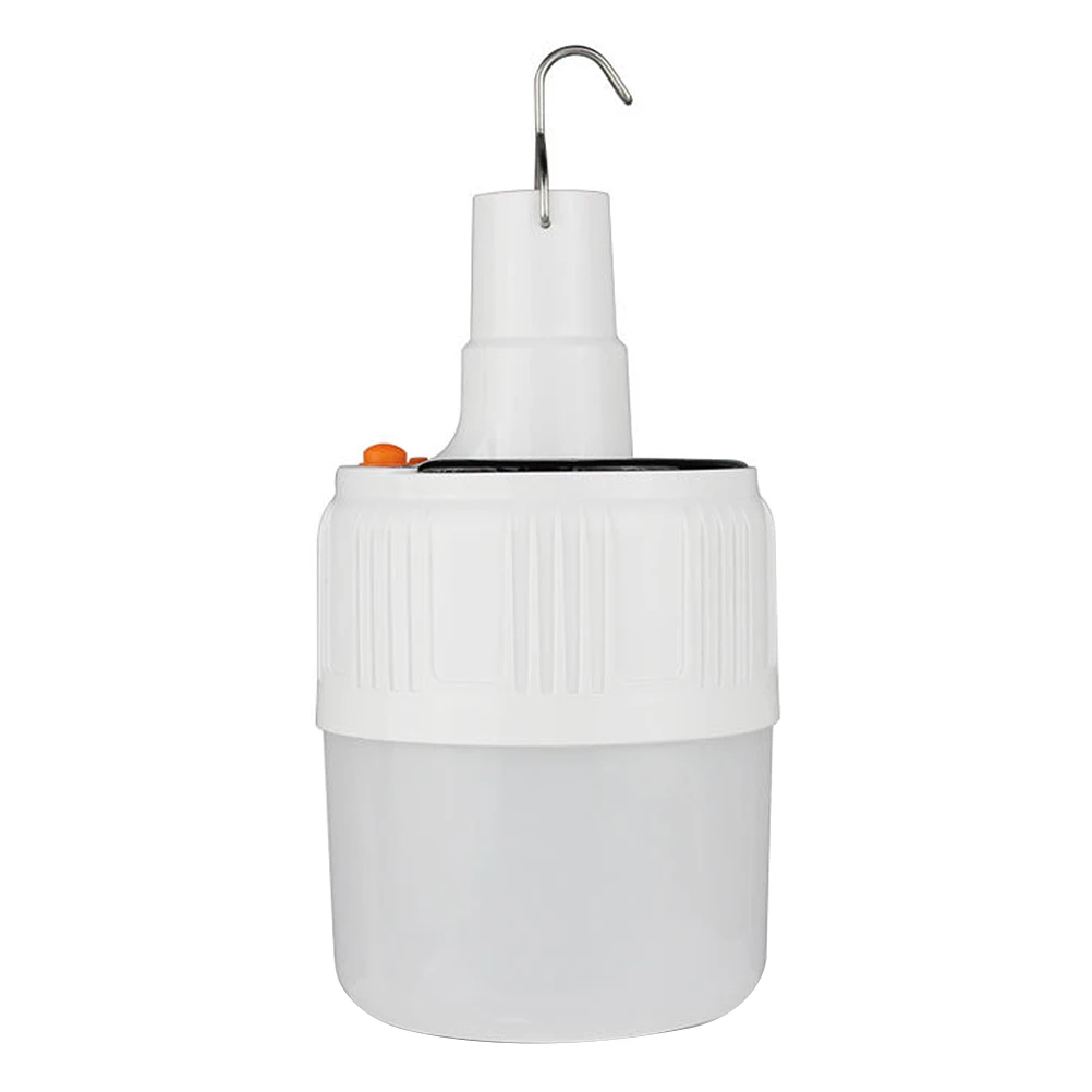 

1pc Solar Charging Bulb Compact Led Camping Light Bright Solar Powered Tent Light Portable Outdoor Night Lamp Metal Hook Hiking