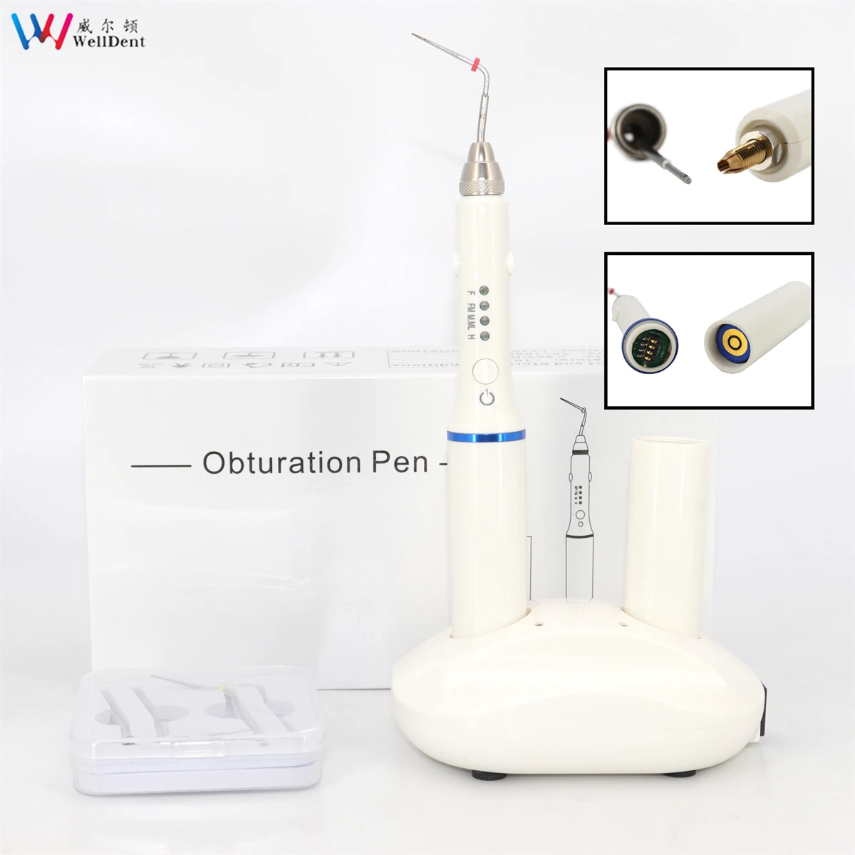 

Dental Wireless Cordless Gutta Percha Obturation System Endodontic Endo Heated Pen 4 Tips and 2 Batteries Dental Instrument