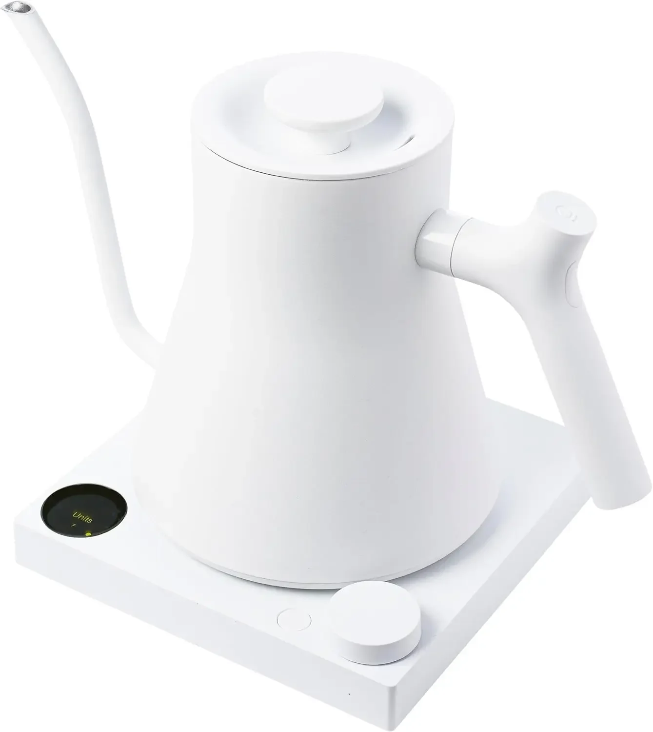 Stagg EKG Pro Electric Gooseneck Kettle - Pour-Over Coffee and Tea Pot, Stainless Steel, Quick Heating, Matte White, 0.9 Liter