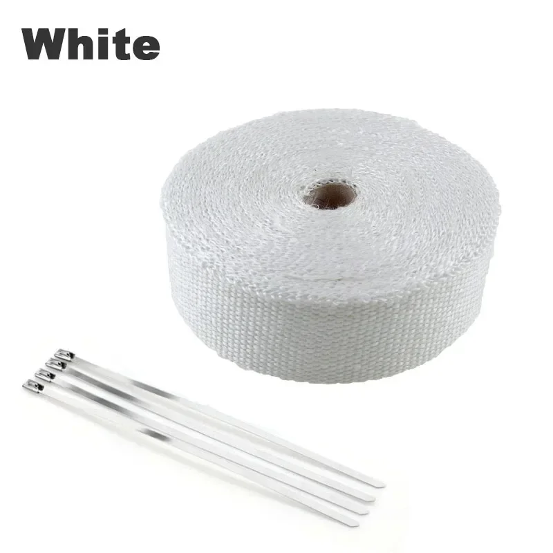 50mm*5m Exhaust Pipe Insulation Thermal Heat Wrap Roll Insulation Cotton Banana Cloth Motorcycle Fiberglass Heat Shield Tape