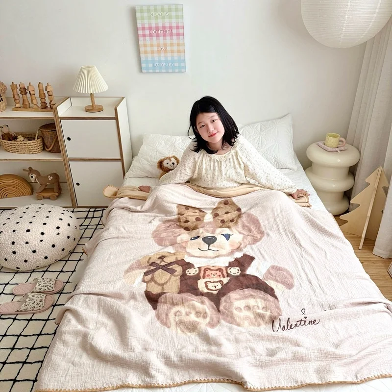 بطانية موسلين للأطفال الصيف طفل الفتيان الفتيات بطانية للسرير القطن لينة التبريد رمي بطانية للأريكة أريكة سرير لحاف