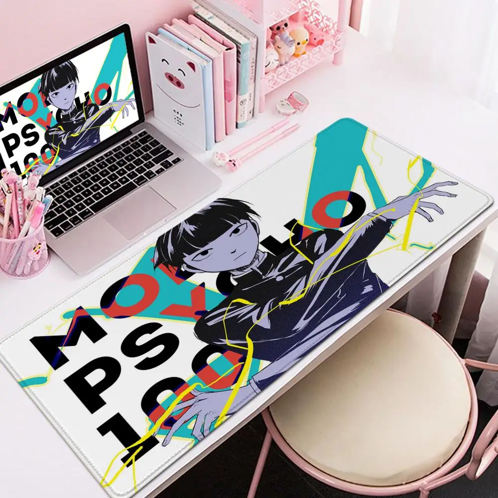 Mob Psycho 100 Mouse Pad 90x40CM Non-slip Gaming Mousepad Gamer E-Sports Mouse Mat Game Mechanical Keyboard XXL Desk Mat
