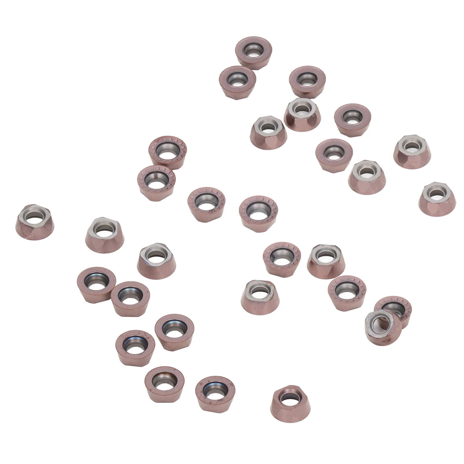 Round Carbide Inserts Cutters for DIY CNC Lathe Wood Turning Bronze Carbide Coating Round Carbide Cutters for Woodturning