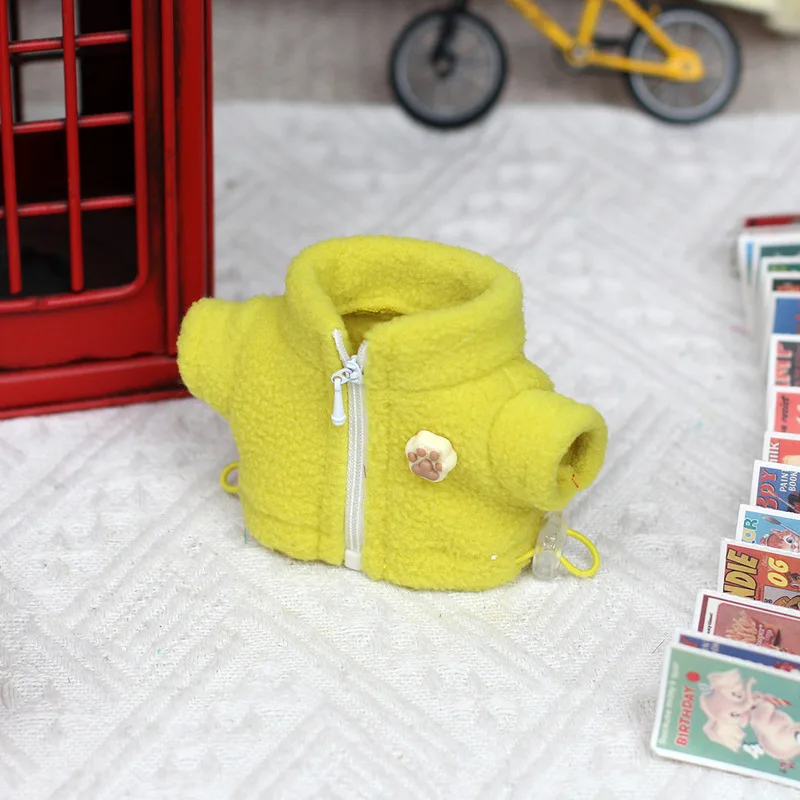 Adecuado para ropa de muñeca Labubu V1 V2 V3 de 17cm, abrigo cálido de invierno y ropa, accesorios Labubu, regalos festivos, sin muñeca