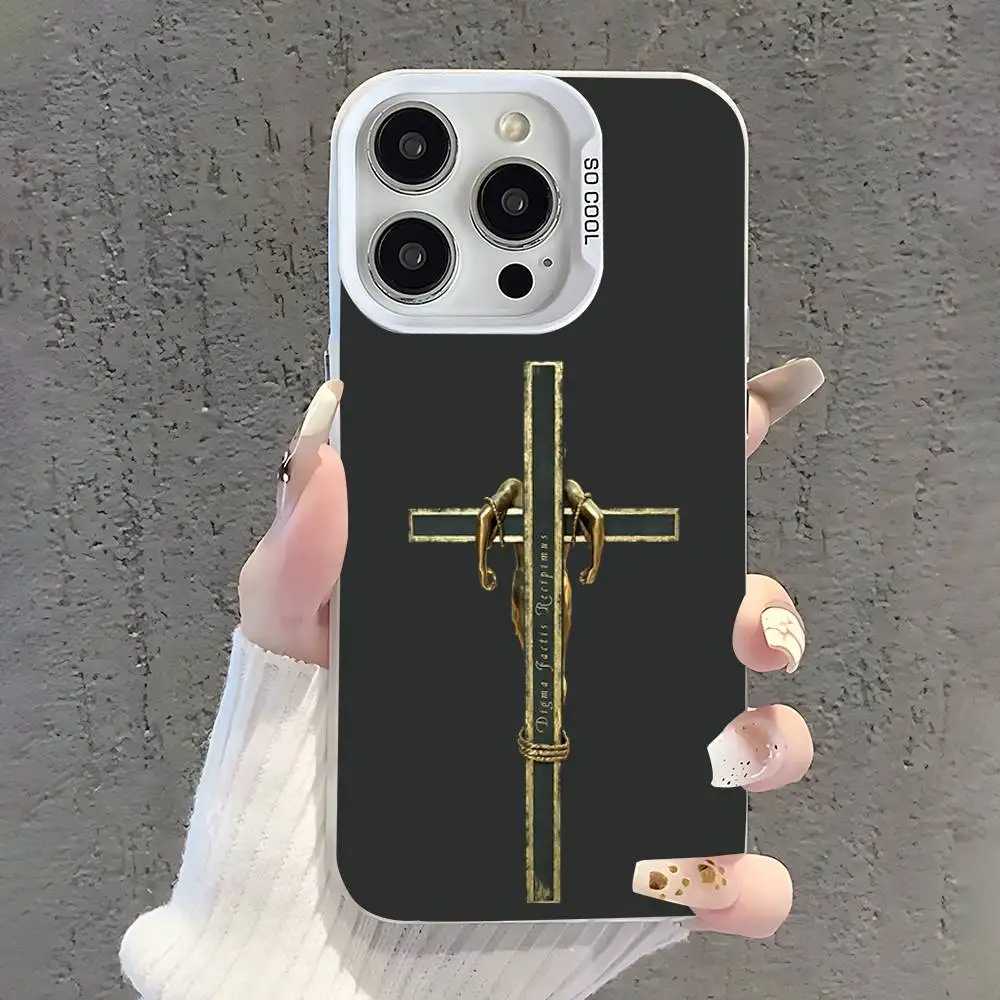 Custodia per telefono Sic Parvis Magna Uncharted per iPhone 17,16,15,14,13,12,11,Pro,XS,Max,Plus,Mini,SE Cover antiurto opaca bianca caramella
