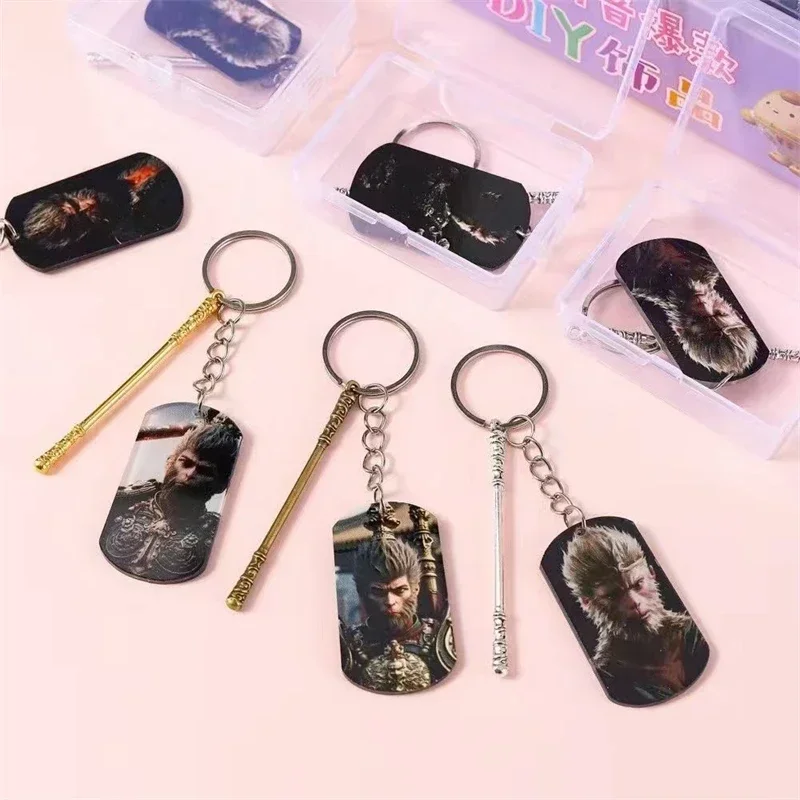 Black Myth: Wukong Keychain Fashion Personality The Destined One Key Ring Car Backpack Pendant Toys Child Gifts Free Shipping