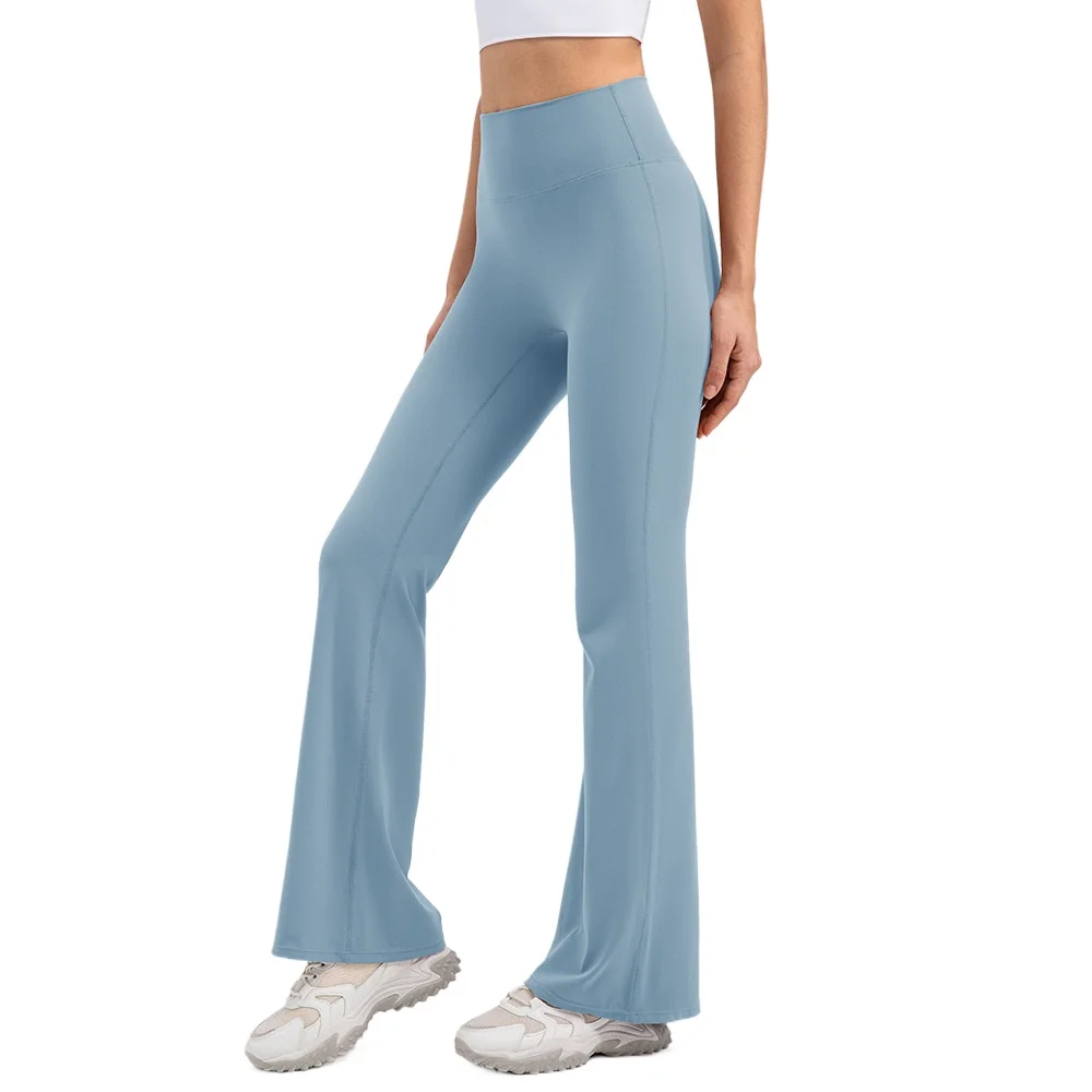 High-Waisted Leggings 2025 Trousers Breathable No Embarrassment Line Sports Fitness Leggings Micro-Flared Trousers Yoga Pants