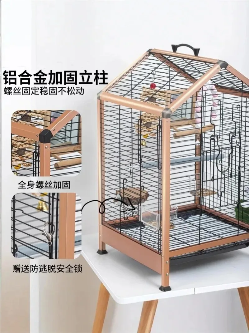Peony parrot cage Household bird Villa parrot cage Large Xuanfeng monk Small sun parrot special bird