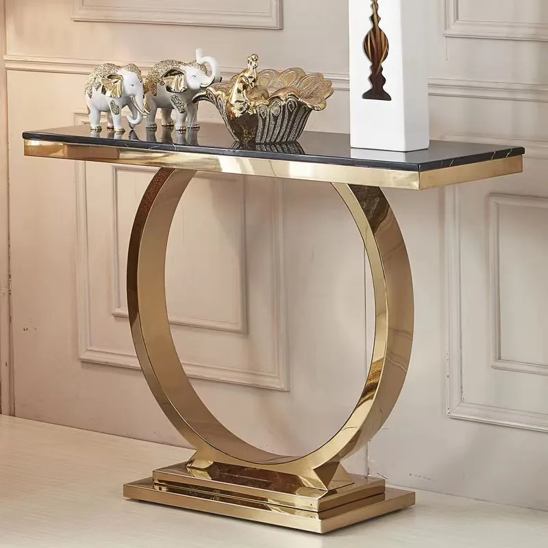 

Nordic light luxury Internet celebrity entrance table marble entrance table modern living room case hotel lobby end table