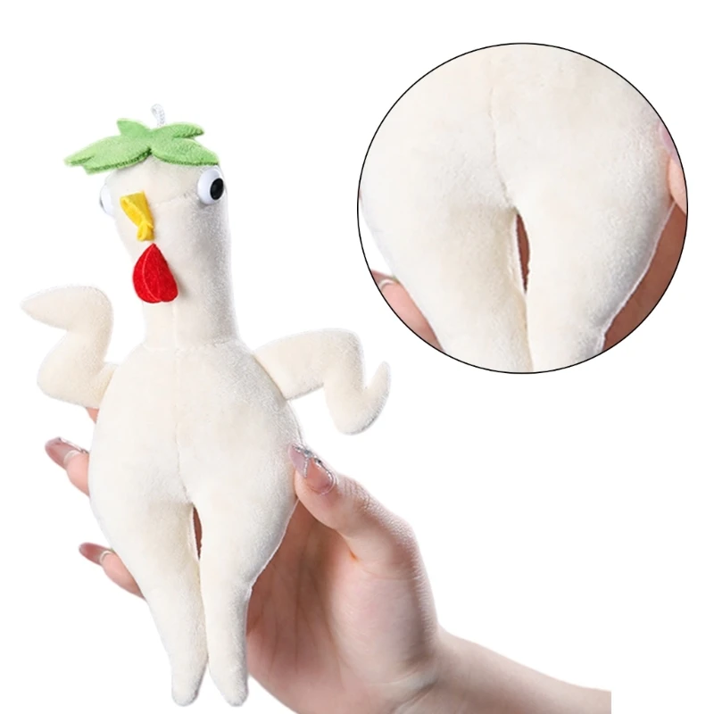 Stress Toy Ginseng Plush Hand Squeeze Keyring Charm Kids Prizes Keychain Funny Chicken Ginseng