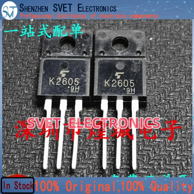 10PCS-50PCS  K2605 2SK2605 TO-220F MOS800V 5A Original In Stock Fast shipping