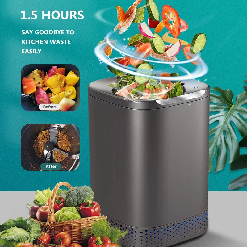 

Waste Food Squeeze Dryer Composter Recycler Machine Garbage Food Compost Crusher Disposal Recyclable Device Food Drying Grinder