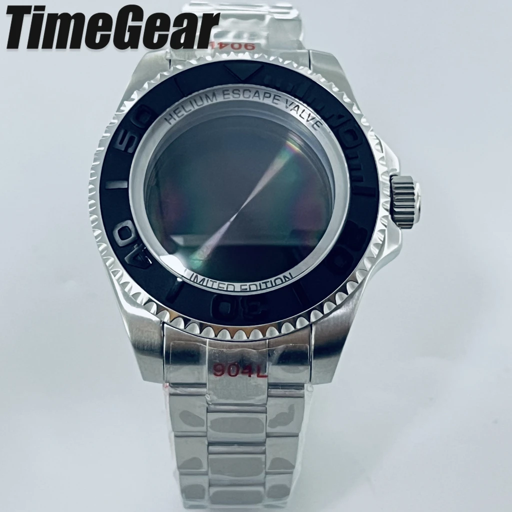 

Черный керамический безель с вмятинами, 44 мм, корпус часов SEA Big DEEP Homage с сапфировым стеклом и браслетом, подходит для механизмов NH34/NH35/NH36