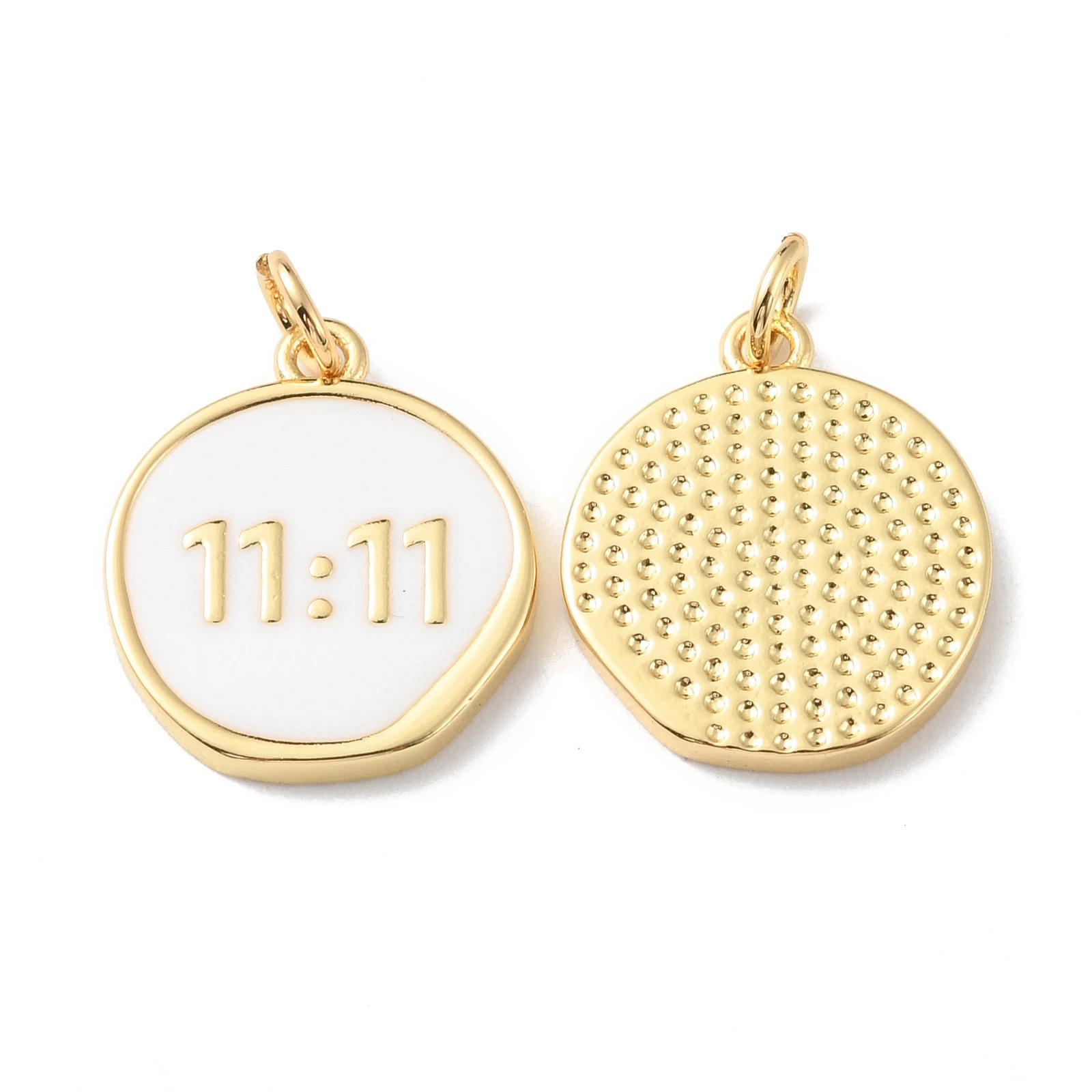 Pandahall 20pcs 11:11 Metal Pendants Long-Lasting Plated Oval with Number Charm For DIY Jewelry Necklace Jewelry Making Supplies