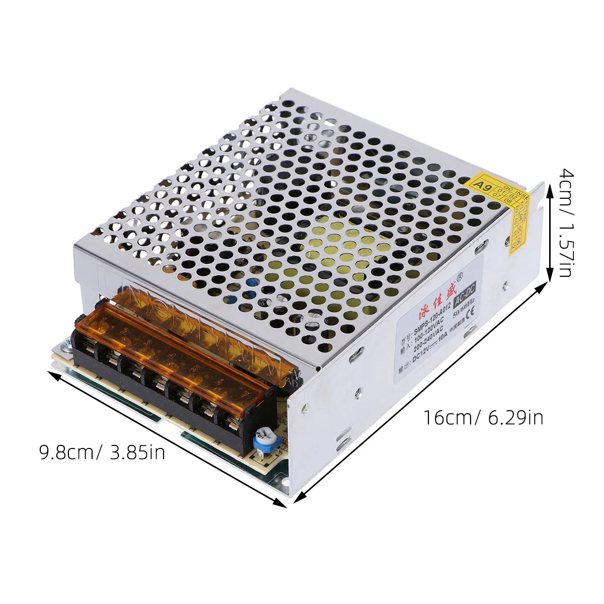 تيار مستمر 12 فولت 10A تحويل التيار الكهربائي سائق محول عالمي للأتمتة الصناعية شرائط ليد أضواء رصد الطاقة