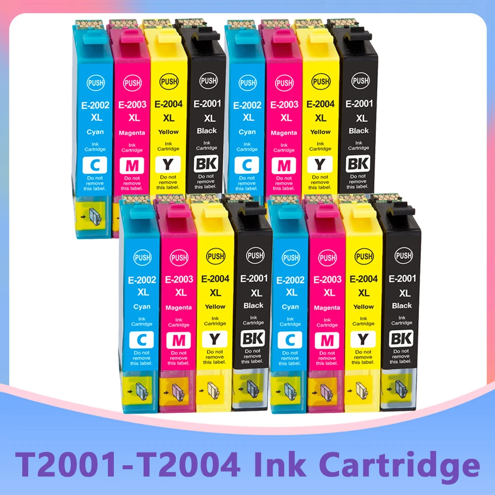 Compatível com cartucho de Tinta Para Impressora Epson XP-100 XP-200 XP-300 XP-400 T200XL T2001 XP-310 XP-410 WF-2510 WF-2520 WF-2530 Impressoras