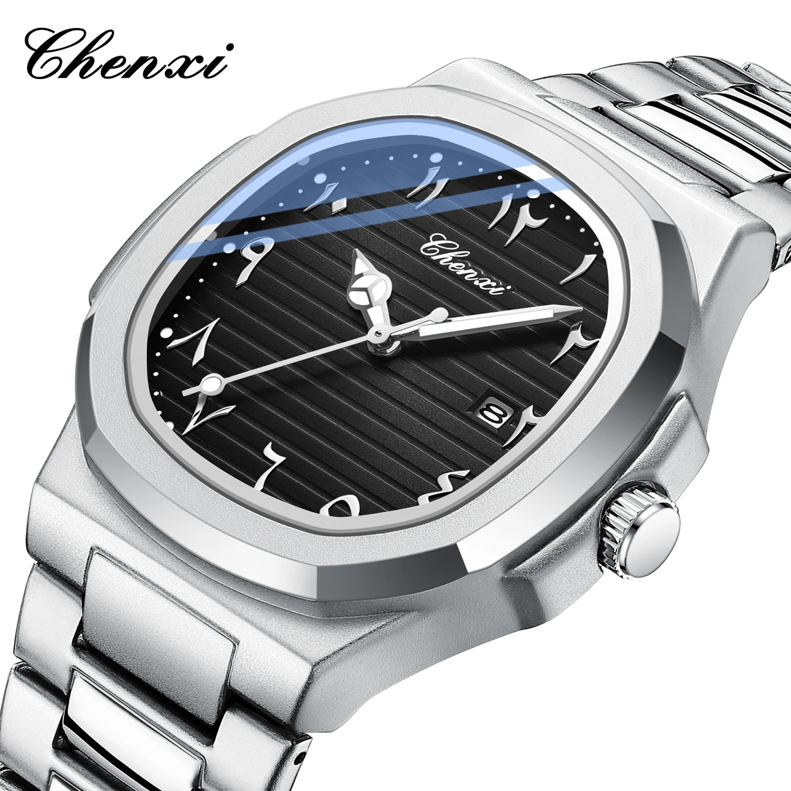 CHENXI NEW Fashion Creative Men's Quartz Watches Luminous Waterproof Date High-end Business Stainless Steel Strap Men's Watch