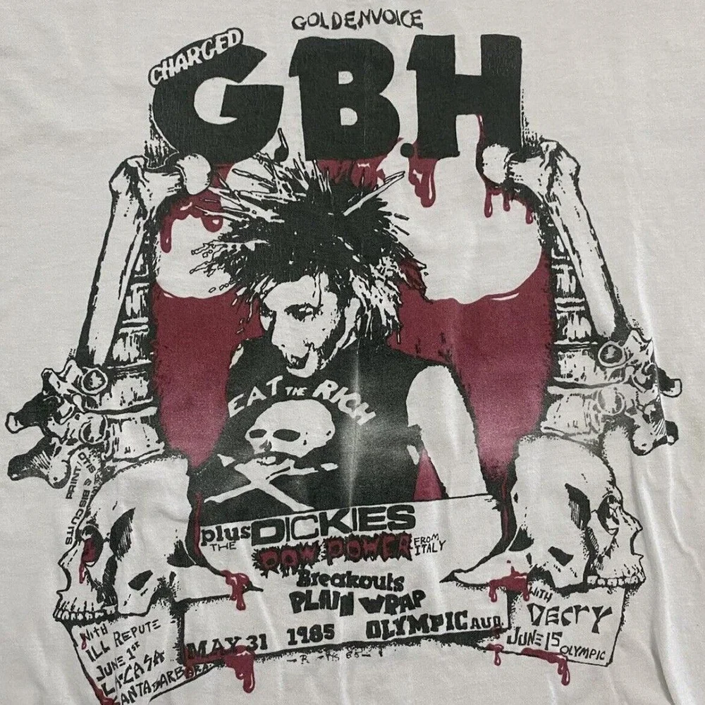 GBH In Concert 1985 Band Cotton Tee Gift For Fan S to 5XL T-shirt