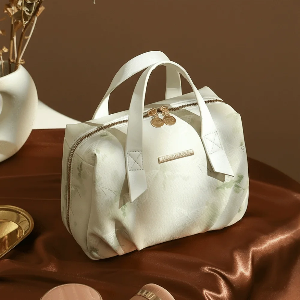 Multifunctional Portable Cosmetic Bag Elegant Printing Makeup Bag Chinese Style Large Capacity Wash Bag for Cosmetics Storage