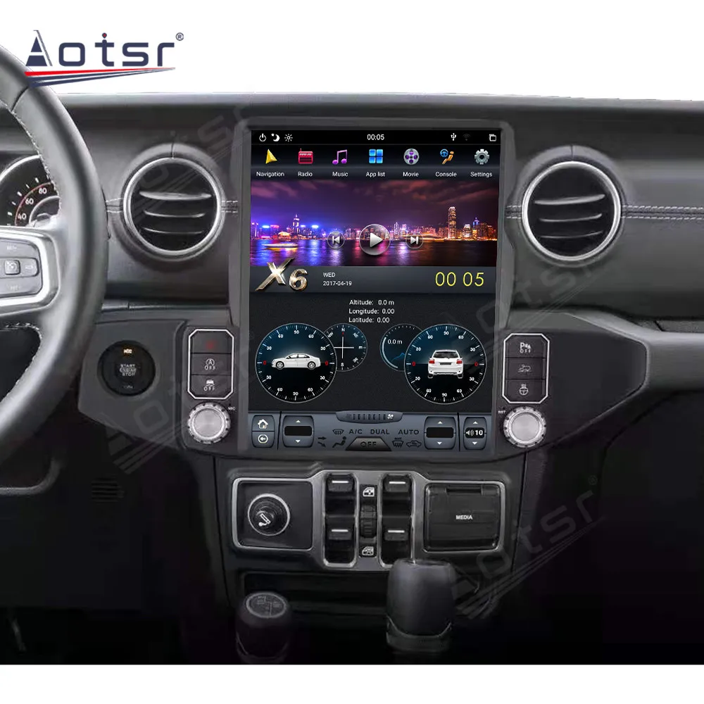 For Jeep Wrangler 4 JL 2018 - 2021 Tesla Android Screen Car Radio Tape Recorder Car Multimedia Video Player GPS Navi Carplay