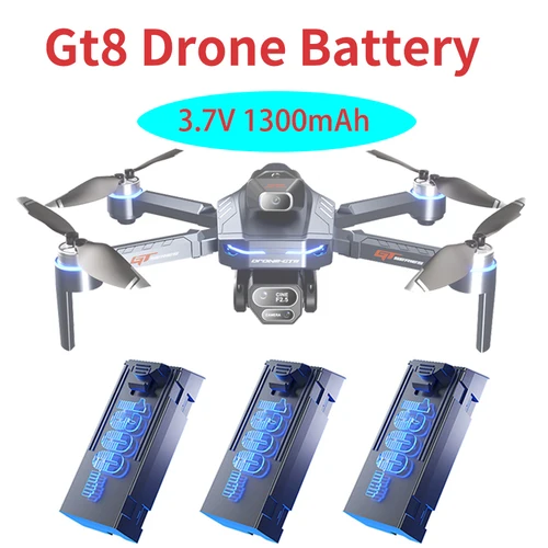 Original 3,7 V 1300mAh GT8 Drone batería pantalla 4K profesional 8K batería para GT8 RC Quadcopter batería de repuesto accesorios piezas