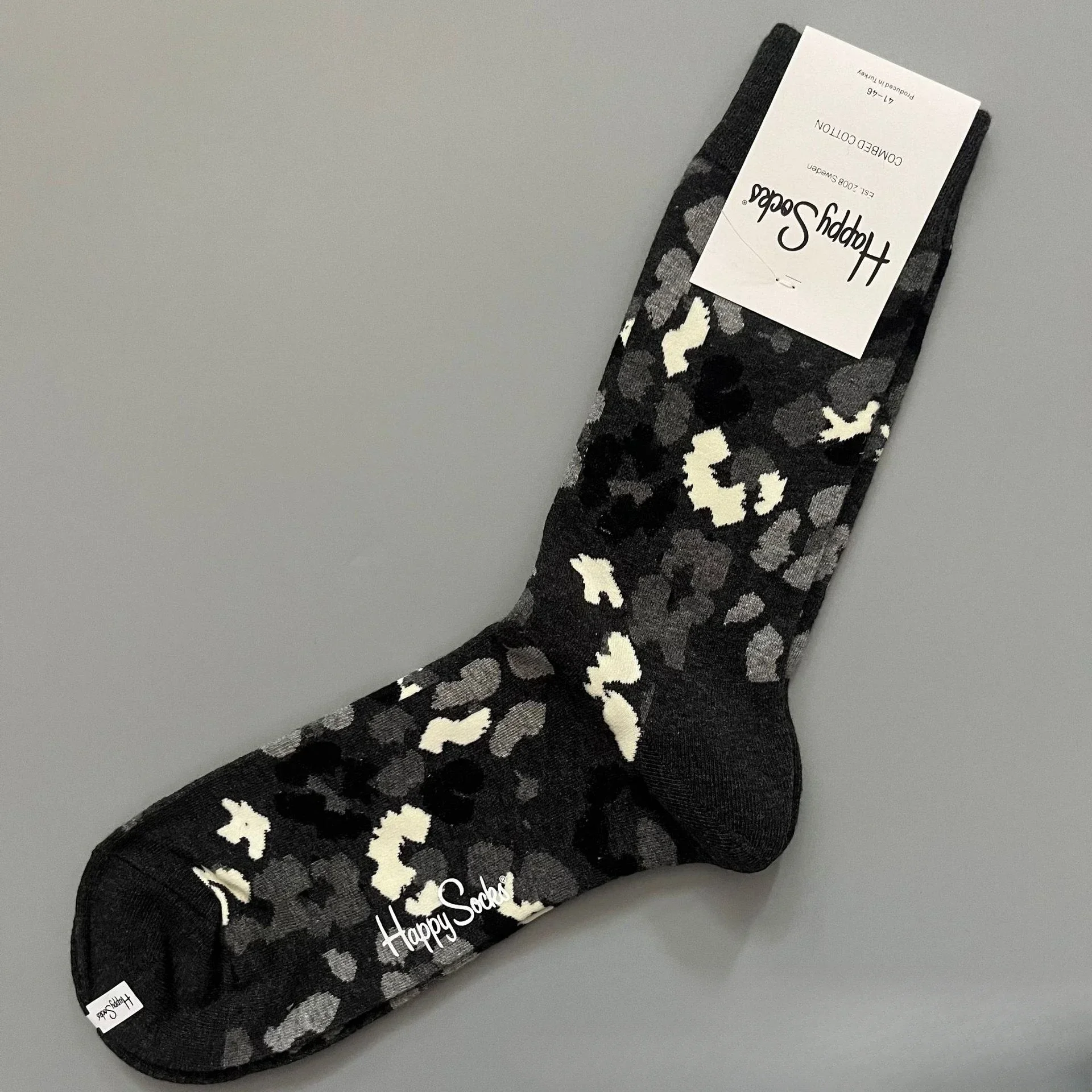 Katoenen Happy Socks Klassieke Crew Sock-schoen voor heren, maat 10 - 13, zacht