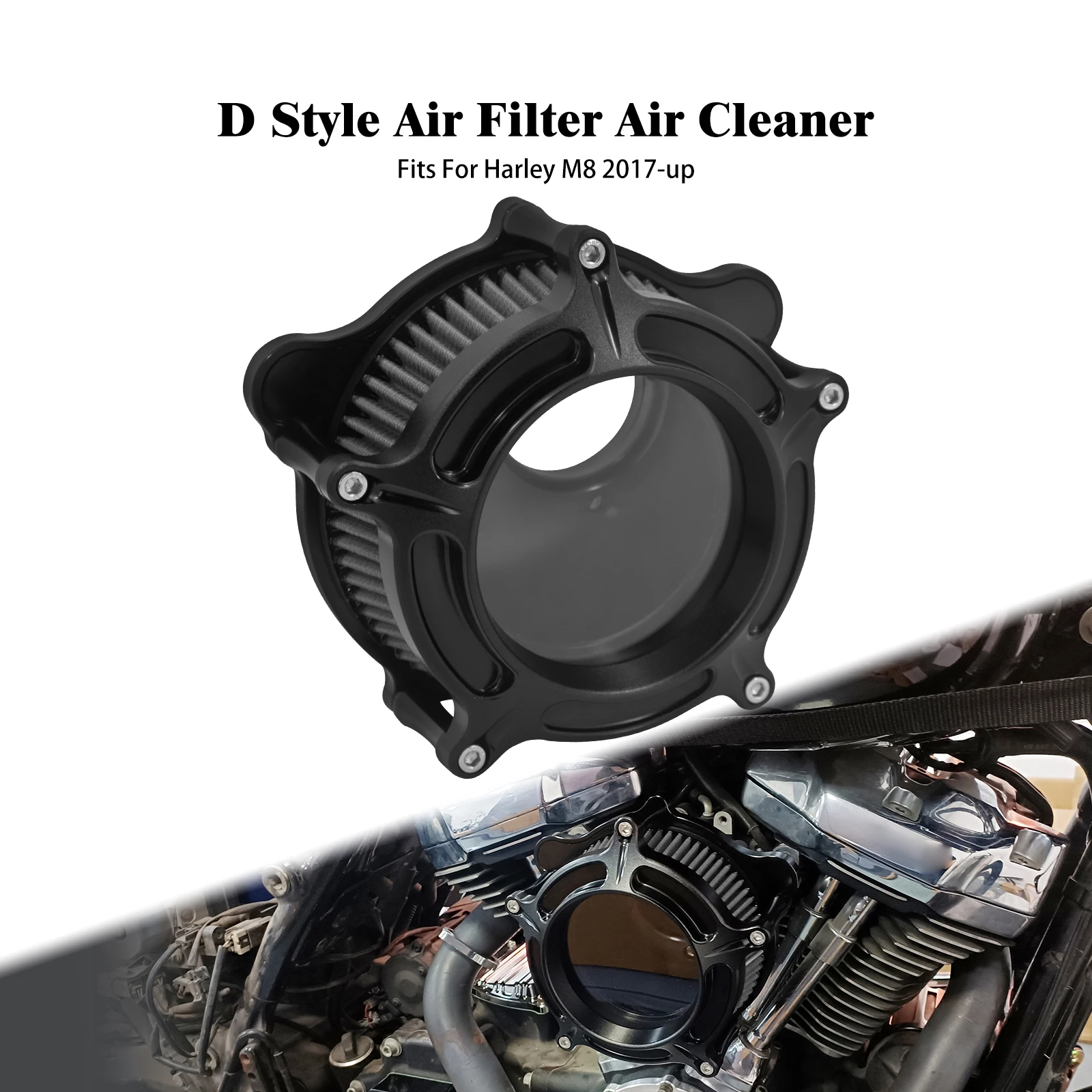 

1pc Motorcycle Air Filter Intake Air Cleaner System Kit For Harley Sportster XL Iron 883 1200 Touring Road King Softail Dyna